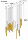 Cluster Tube Contemporary Chandelier for High Ceiling Stairwell Foyer and Lobby