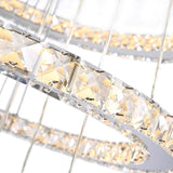 Modern Multiple Rings Warm/Cold Colors Galaxy Crystal Chandelier For Living Room