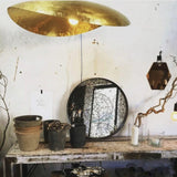 Hammered Brass Pendant Light