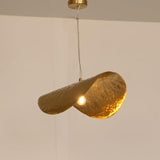 Hammered Brass Pendant Light