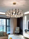 Oval Grey Crystal Chandelier