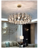 Oval Grey Crystal Chandelier