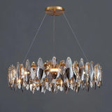 Oval Grey Crystal Chandelier