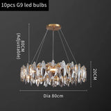 Oval Grey Crystal Chandelier